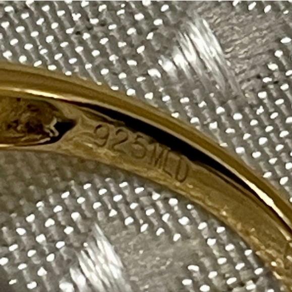 Genuine Carol Brodie Ruby & Black Spinel Ring Yellow Gold over 925 Sz 6! ✨️ - Picture 10 of 11